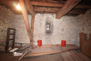 The second floor of the church tower