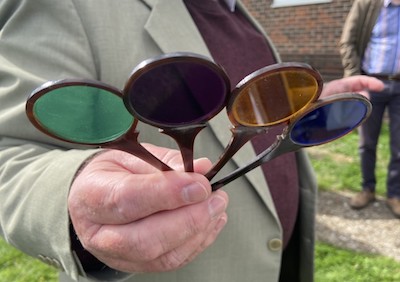 Coloured 'Claude' glasses